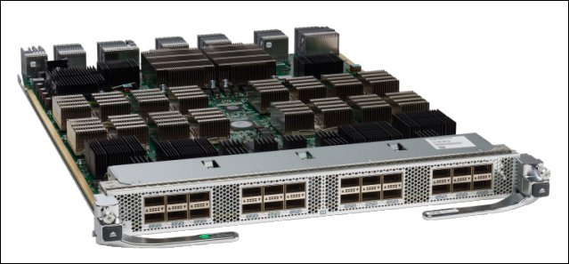 Picture of the  MDS 9700 24-port 40-Gbps FCoE Switching Module.